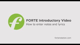 Write Your Music with FORTE – as easy as 1 2 3 [upl. by Llerret]