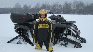 Квадроцикл CFMOTO X8 гусеницы Camoplast T4S установка [upl. by Marget]