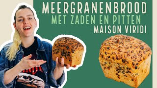 Zelf MEERGRANENBROOD bakken met ZADEN EN PITTEN met VOLKOREN MEEL en VOLKOREN SPELT MEEL [upl. by Grefe]