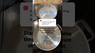 Testing AllClad G5 vs AllClad Cooper Core to see which cookware heats faster [upl. by Nhaj]