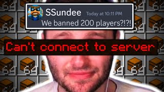 Shutting Down SSundee’s PaytoWin Minecraft Server – 200 Players BANNED [upl. by Yann]