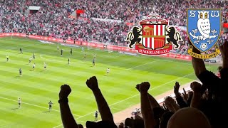 GREAT NOISE AS OVER 40000 FANS WATCH Sunderland 40 Sheffield Wednesday vlog [upl. by Ecniuq]