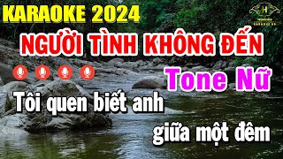 Người Tình Không Đến Karaoke Tone Nữ  Am  Nhạc Sống Rumba  Trọng Hiếu [upl. by Treulich]