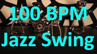 100 BPM  Jazz Swing  44 Drum Track  Metronome  Drum Beat [upl. by Garcon]