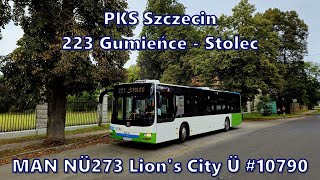 PKS Szczecin  linia 223 MAN NĂś273 Lions City Ăś 10790 [upl. by Aidnac]