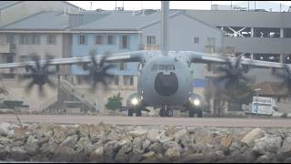 A400M Taxi and Take off at Gibraltar Zoom In 03 Nov 2024 [upl. by Bergen]