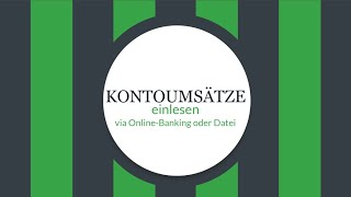 Kontoumsätze einlesen via online Banking oder csvDatei [upl. by Dolphin]