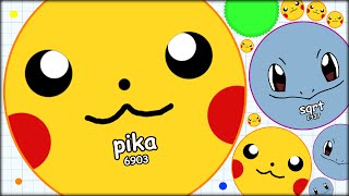 PIKACHU AND SQUIRTLE ATTACK THE AGARIO LEADERBOARDS THE MOST ADDICTIVE GAME EVER  AGARIO 8 [upl. by Wittenburg]