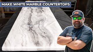 Different Ways to Make White Carrara Marble Epoxy Countertops [upl. by Tengdin]