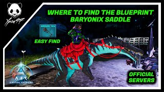 Where To Get The BARYONIX SADDLE Blueprint In The Island  ARK Survival Ascendent [upl. by Assel]