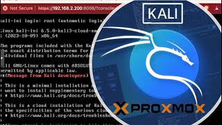 How to use Kali Cloud Image On Proxmox [upl. by Tigges]