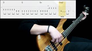 Audioslave  Be Yourself Bass Cover Play Along Tabs In Video [upl. by Audri466]