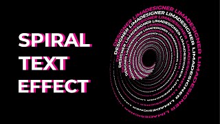 How to Create Colorful Spiral Text Effect in Illustrator  Spiral Text Effect  DesignerLima [upl. by Kassia]