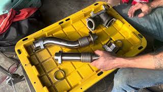 73 Ford Powerstroke Diesel Bellowed Uppipes Exhaust System Upgrade [upl. by Eiliah]