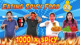 WORLDS MOST SPICY FOOD FOR 24 HOURS CHALLENGE  SPICIEST FOOD CHALLENGE  HUNGRY BIRDS [upl. by Ttergram]