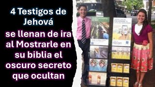 4 Testigos de Jehová se llenan de ira al Mostrarle en su biblia el oscuro secreto que ocultan [upl. by Greene]