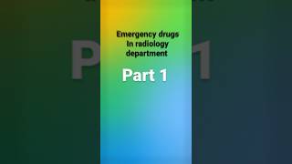 emergency drugs used in radiology department part 1emegencydrugsradiology [upl. by Hazlett39]