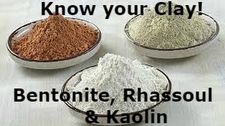 Know Your Clay Bentonite Rhassoul amp Kaolin [upl. by Htaek246]