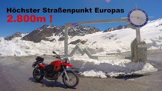 Die Ötztaler Gletscherstraße  Höchste Straße Europas  BMW F 800 GS [upl. by Kampmeier]