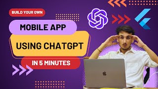 Create Mobile App using ChatGTP in 5 Mins  ChatGPT  Flutter mobile app development [upl. by Nibur]