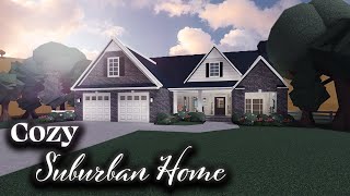 Cozy Realistic Suburban Home wvoice  Bloxburg Speedbuild roblox [upl. by Town384]