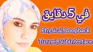 في 5 دقائقنظرة عامة و شرح عملي لمجموعة مهمة من انواع ال Interfaces Physical amp Logical [upl. by Novikoff]