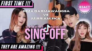 FIRST TIME REACT  Reza Darmawangsa SINGOFF TIKTOK SONGS Part IV vs Mirriam Eka [upl. by Sellma]