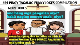 24 MGA NAKAKATAWANG TAGALOG JOKES COMPILATION ANIMATION  rogin funny animation [upl. by Zenitram11]