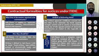 Notices Under FIDIC 1999  SchoolofSheriff0110  ricsmediacentre [upl. by Atkins]