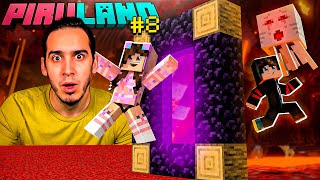 VAMOS AL NETHER Y UN GHAST NOS EXPLOTA EL PORTAL  Piruland 8  HaroldArtistPlay [upl. by Evante]