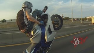 INSANE Illegal Motorcycle STUNTS On Highway LONG WHEELIES Street Bike TRICKS Middle Of The Map Ride [upl. by Illa]