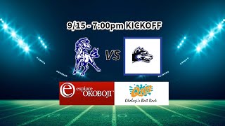 915 NewellFonda at HarrisLake Park High school football on Q 102 Kick 7 PM Also Live Video [upl. by Brady]