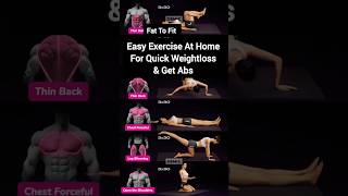 Easy Exercise At Home For Weightloss amp Get Abs 😱 Fat To Fit 🔥shorts fitnessweightloss workout [upl. by Sihun825]