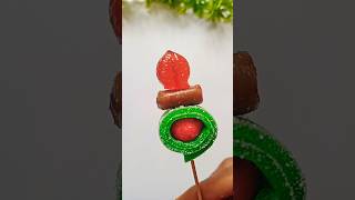 chupa chups sour belt  Candyman  2 colour jelly lollipop stick 🍡 youtubeshorts [upl. by Gayler]