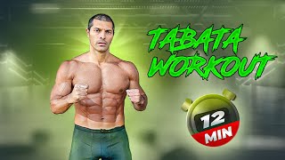 12 Min Tabata HIIT Workout  Full Body Cardio  No Equipment  No Repeat [upl. by Thoer]