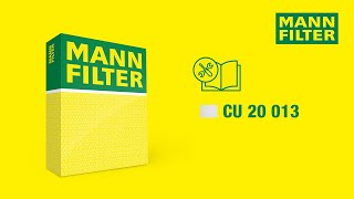 How to change a cabin air filter by MANNFILTER  CU 20 013 [upl. by Eidnas495]