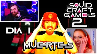 SQUID GAMES 2 TODAS LAS MUERTES DIA 1  JACKY REACCION  🦑 SQUID CRAFT GAMES 2 🦑 [upl. by Malachi]