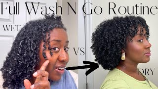 New Full Wash N Go Routine  DIY Curly Cut [upl. by Ntisuj]