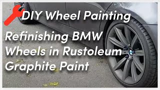 DIY Wheel Refinishing With Rustoleum Graphite Wheel Paint [upl. by Ancier]