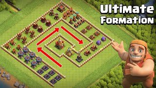 Ultimate Base Formation vs All Max Troops  Clash of Clans [upl. by Sigismondo]