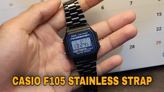 GANTI STRAP STAINLESS  CASIO F105 [upl. by Skipper]