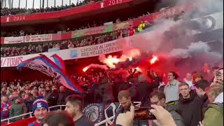 Crystal Palace Holmesdale Fanatics away at Arsenal in Premier League [upl. by Josefina183]