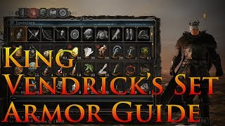 Dark Souls 2 Kings Armor Guide and Soul of a King Location  King Vendricks Equipment [upl. by Hanschen]