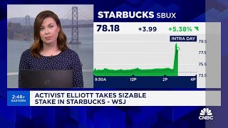 Activist Elliott reportedly takes sizable stake in Starbucks [upl. by Grimona]