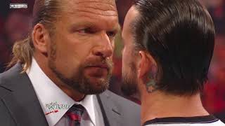 Tensions mount between CM Punk and Triple H Raw Aug 1 2011 [upl. by Calisa962]