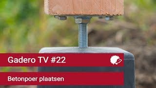 22 Betonpoer plaatsen  Tips betonpoeren bevestigen en stellen [upl. by Ettenajna]