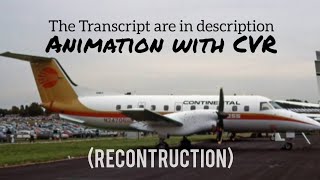 Continental Express Flight 2574 Crash  Animation with CVR Read description [upl. by Dionysus]