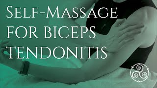 SELF MASSAGE FOR BICEPS TENDONITIS Relieve your biceps tendonitis pain [upl. by Alisander]