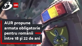 AUR propune armata obligatorie pentru românii între 18 şi 22 de ani [upl. by Marvella298]