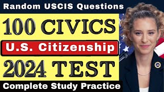 20242025 Random USCIS Complete 100 Civics Test Citizenship Test QuestionsAnswers Ciudadania [upl. by Trebornhoj]